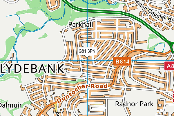 G81 3PN map - OS VectorMap District (Ordnance Survey)