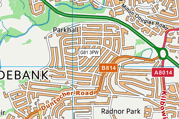 G81 3PW map - OS VectorMap District (Ordnance Survey)