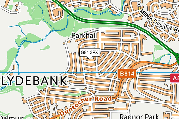 G81 3PX map - OS VectorMap District (Ordnance Survey)