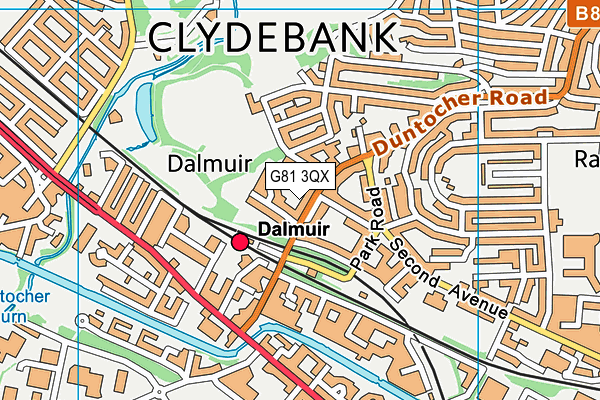 G81 3QX map - OS VectorMap District (Ordnance Survey)