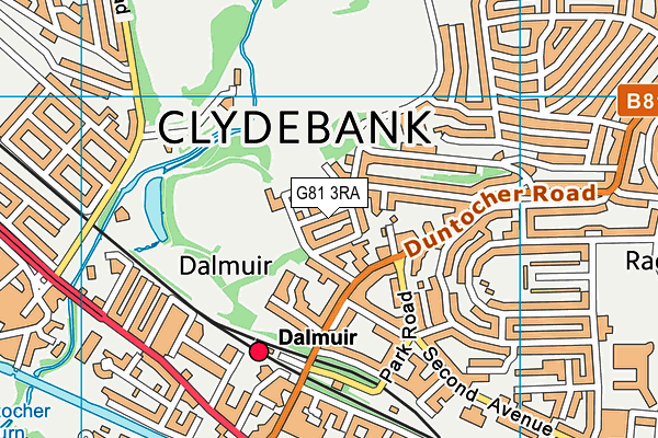 G81 3RA map - OS VectorMap District (Ordnance Survey)