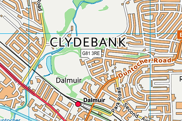 G81 3RE map - OS VectorMap District (Ordnance Survey)