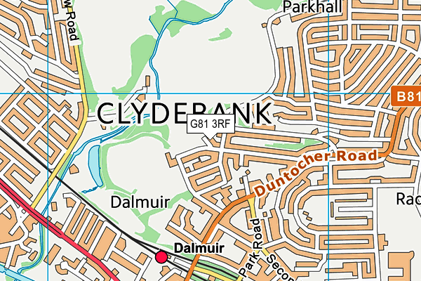 G81 3RF map - OS VectorMap District (Ordnance Survey)