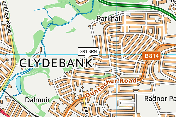 G81 3RN map - OS VectorMap District (Ordnance Survey)