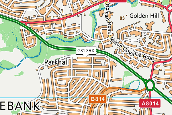 G81 3RX map - OS VectorMap District (Ordnance Survey)