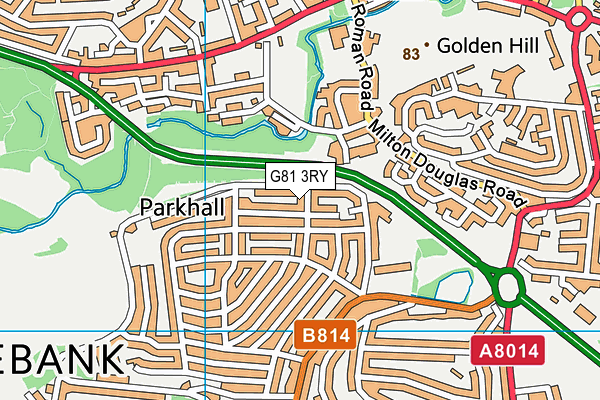 G81 3RY map - OS VectorMap District (Ordnance Survey)