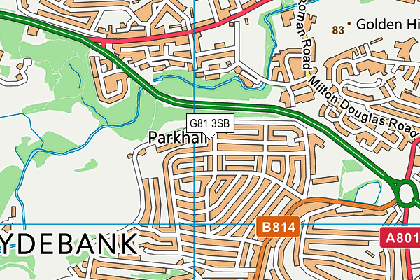 G81 3SB map - OS VectorMap District (Ordnance Survey)