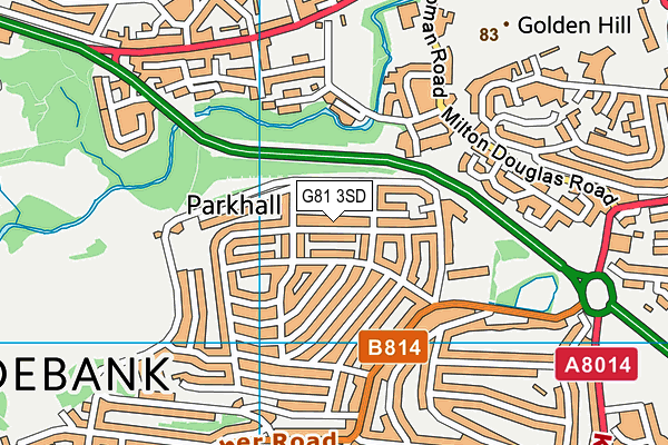 G81 3SD map - OS VectorMap District (Ordnance Survey)