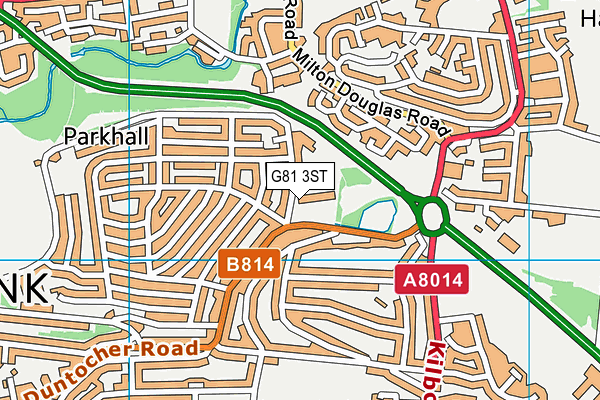 G81 3ST map - OS VectorMap District (Ordnance Survey)