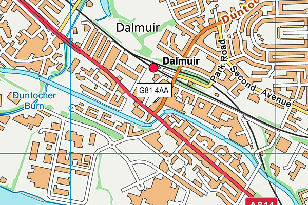 G81 4AA map - OS VectorMap District (Ordnance Survey)