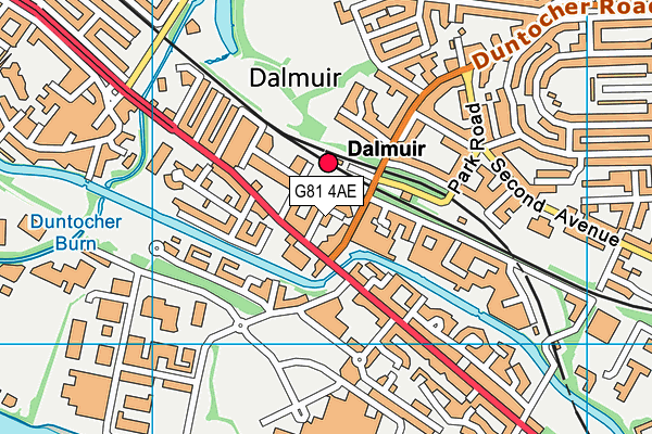 G81 4AE map - OS VectorMap District (Ordnance Survey)