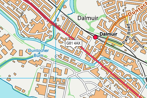 G81 4AX map - OS VectorMap District (Ordnance Survey)