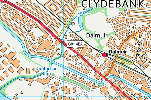 G81 4BA map - OS VectorMap District (Ordnance Survey)