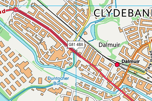 G81 4BX map - OS VectorMap District (Ordnance Survey)