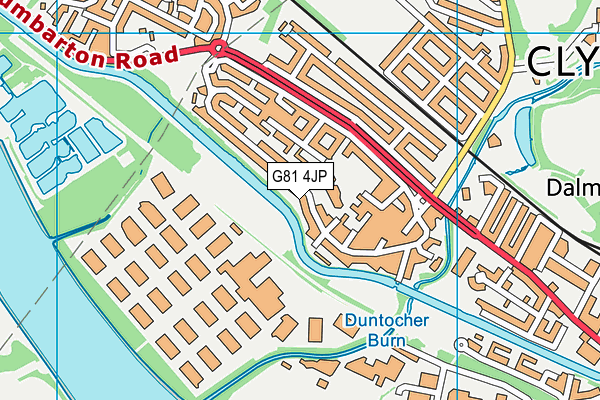 G81 4JP map - OS VectorMap District (Ordnance Survey)