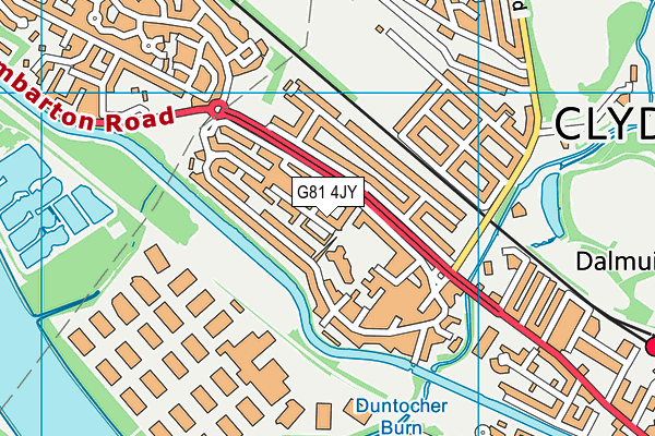 G81 4JY map - OS VectorMap District (Ordnance Survey)