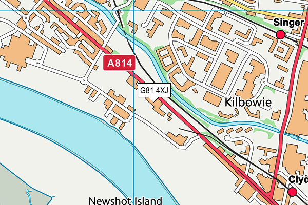 G81 4XJ map - OS VectorMap District (Ordnance Survey)