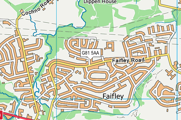 G81 5AA map - OS VectorMap District (Ordnance Survey)