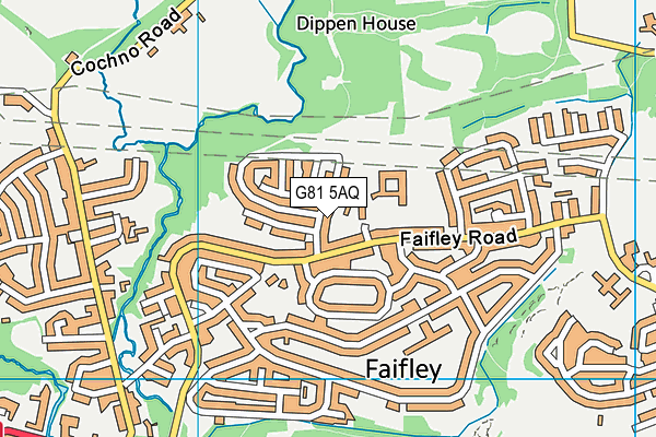 G81 5AQ map - OS VectorMap District (Ordnance Survey)