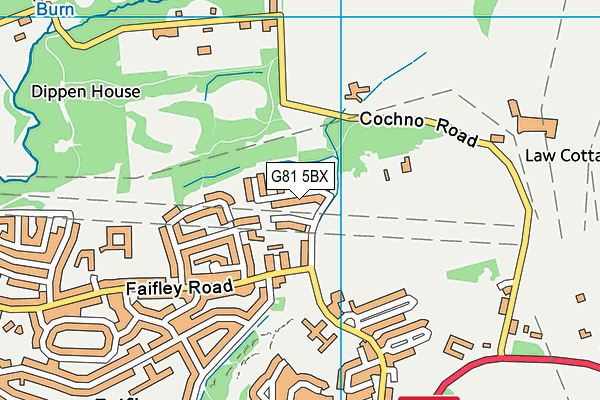 G81 5BX map - OS VectorMap District (Ordnance Survey)