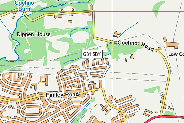 G81 5BY map - OS VectorMap District (Ordnance Survey)
