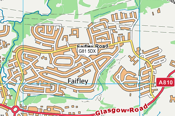 G81 5DX map - OS VectorMap District (Ordnance Survey)