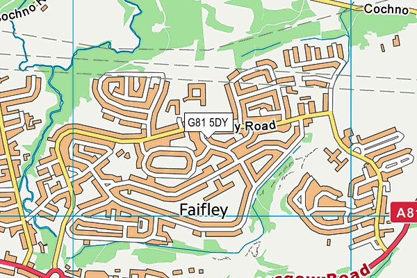 G81 5DY map - OS VectorMap District (Ordnance Survey)