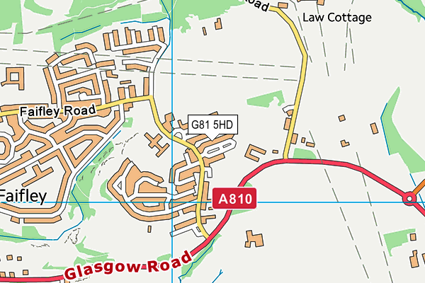 G81 5HD map - OS VectorMap District (Ordnance Survey)