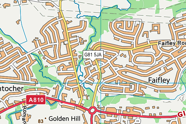 G81 5JA map - OS VectorMap District (Ordnance Survey)