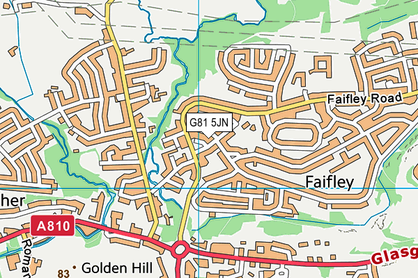 G81 5JN map - OS VectorMap District (Ordnance Survey)