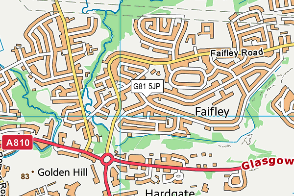 G81 5JP map - OS VectorMap District (Ordnance Survey)