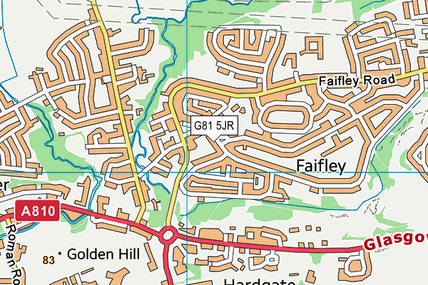 G81 5JR map - OS VectorMap District (Ordnance Survey)