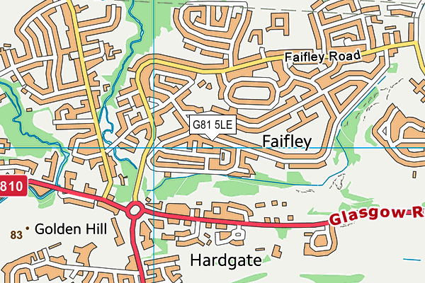 G81 5LE map - OS VectorMap District (Ordnance Survey)