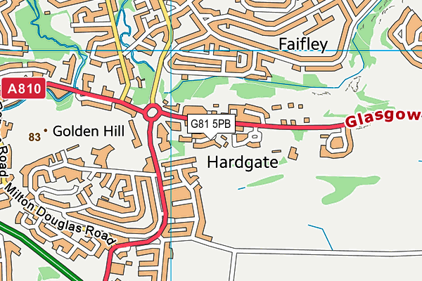 G81 5PB map - OS VectorMap District (Ordnance Survey)