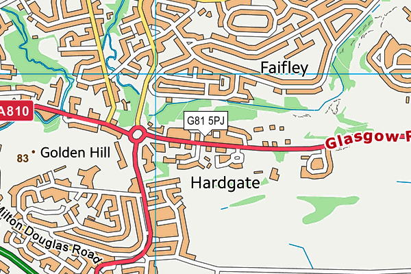 G81 5PJ map - OS VectorMap District (Ordnance Survey)