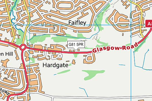 G81 5PR map - OS VectorMap District (Ordnance Survey)