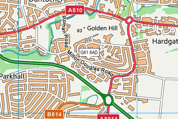 G81 6AD map - OS VectorMap District (Ordnance Survey)