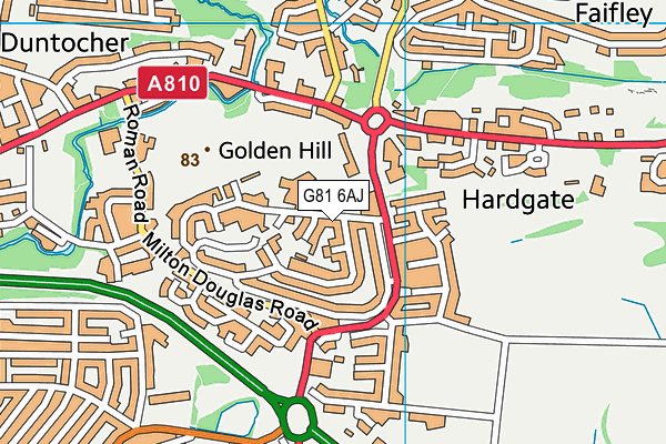 G81 6AJ map - OS VectorMap District (Ordnance Survey)