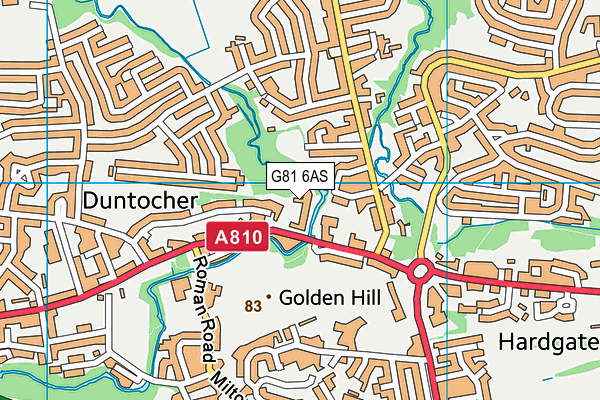 G81 6AS map - OS VectorMap District (Ordnance Survey)