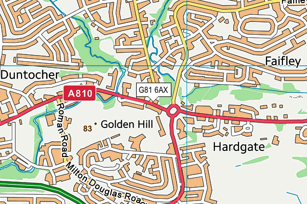 G81 6AX map - OS VectorMap District (Ordnance Survey)