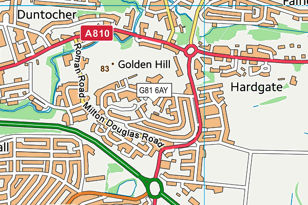 G81 6AY map - OS VectorMap District (Ordnance Survey)