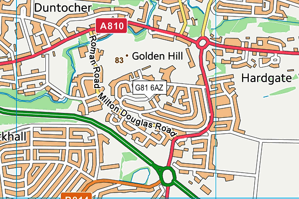 G81 6AZ map - OS VectorMap District (Ordnance Survey)