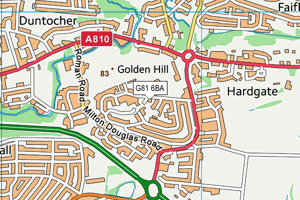 G81 6BA map - OS VectorMap District (Ordnance Survey)