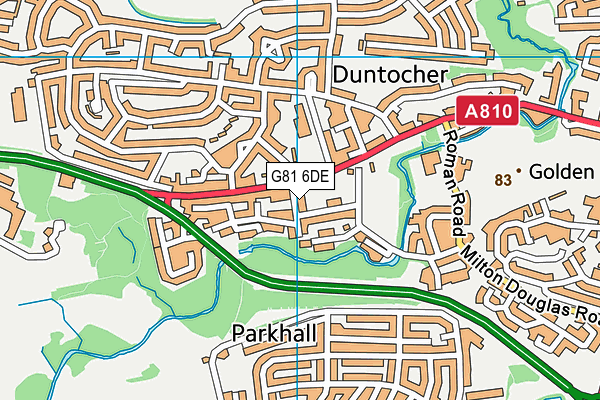 G81 6DE map - OS VectorMap District (Ordnance Survey)