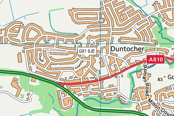 G81 6JE map - OS VectorMap District (Ordnance Survey)