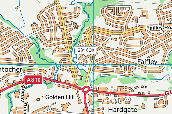 G81 6QX map - OS VectorMap District (Ordnance Survey)