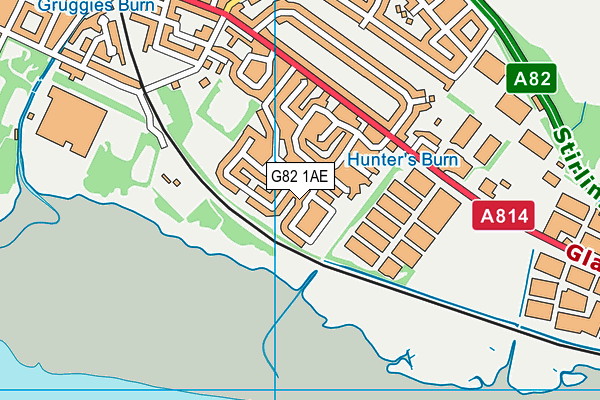 G82 1AE map - OS VectorMap District (Ordnance Survey)