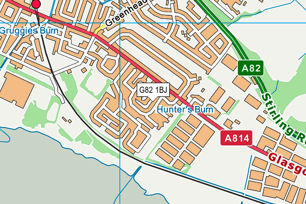 G82 1BJ map - OS VectorMap District (Ordnance Survey)