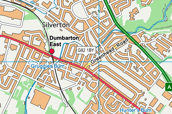 G82 1BY map - OS VectorMap District (Ordnance Survey)