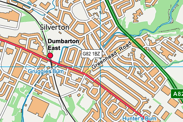 G82 1BZ map - OS VectorMap District (Ordnance Survey)